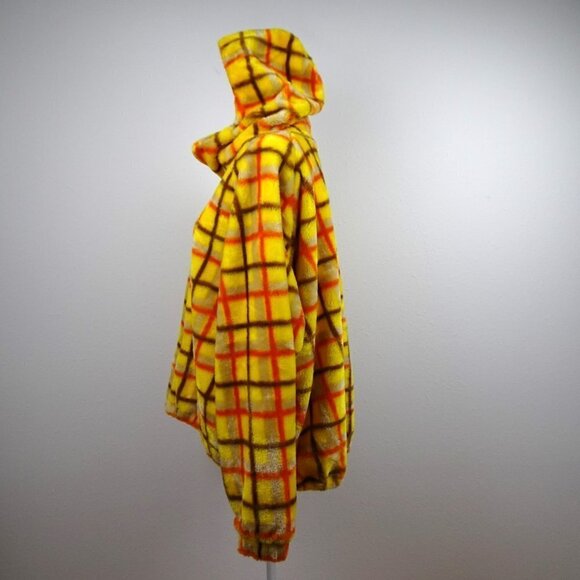 UGG Olympia Plaid Jacket Size S / M Yellow Oversized Hooded Unisex - Picture 8 of 12